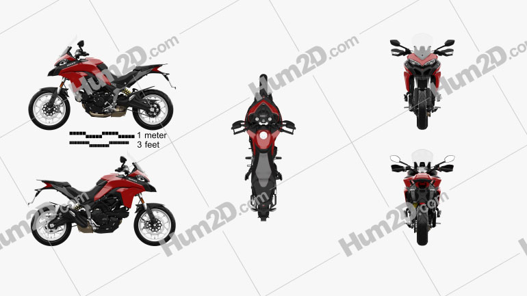 Ducati Multistrada 950 2018 Motorcycle clipart