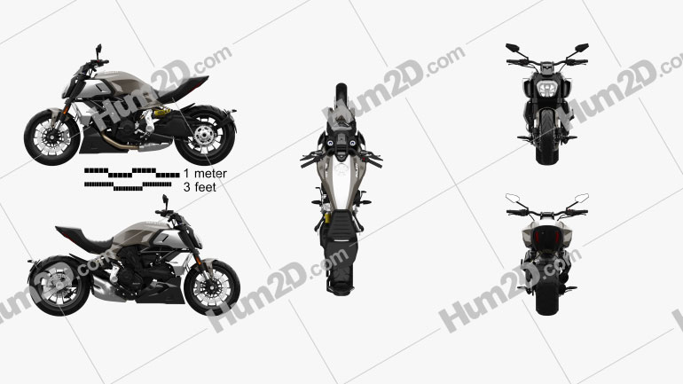 Ducati Diavel 1260 2019 Motorcycle clipart