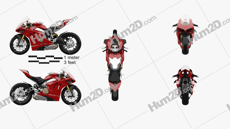 Ducati Panigale V4R 2019 Motorcycle clipart