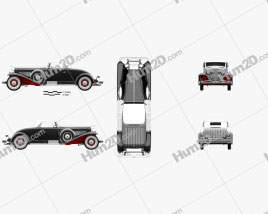 Duesenberg Model J 1931 car clipart