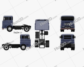 ERF MW 64G Caminhão trator 1973 clipart