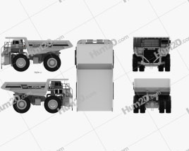 Euclid R260 Dump Truck 1996 clipart