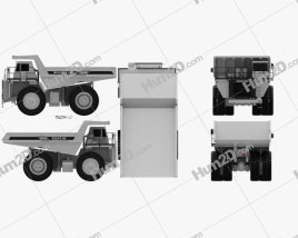 Euclid R90 Dump Truck 1997 clipart