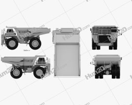 Euclid R130 Dump Truck 1991 clipart