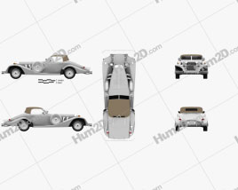 Excalibur Series IV Roadster 1980 car clipart