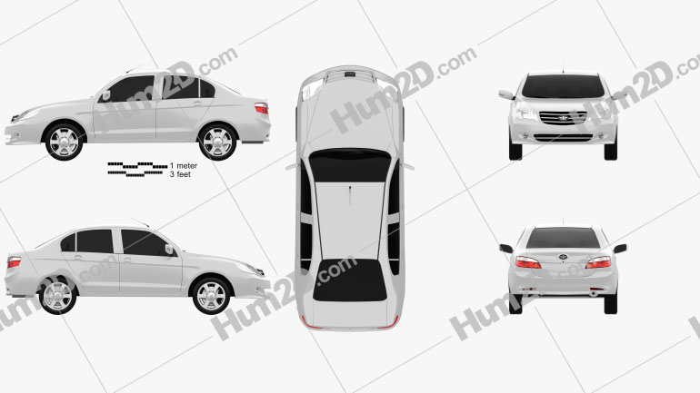 FAW Xiali N5 2012 car clipart