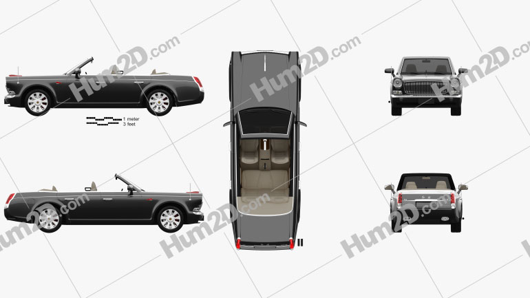 FAW Hongqi L5 Cabriolet 2015 Blueprint