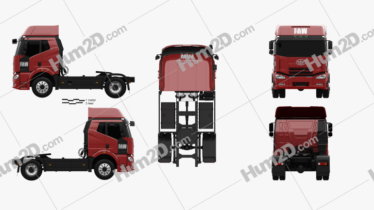 FAW J6 Tractor Truck 2007 clipart