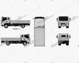 FAW Tiger Flatbed Truck 2015 clipart