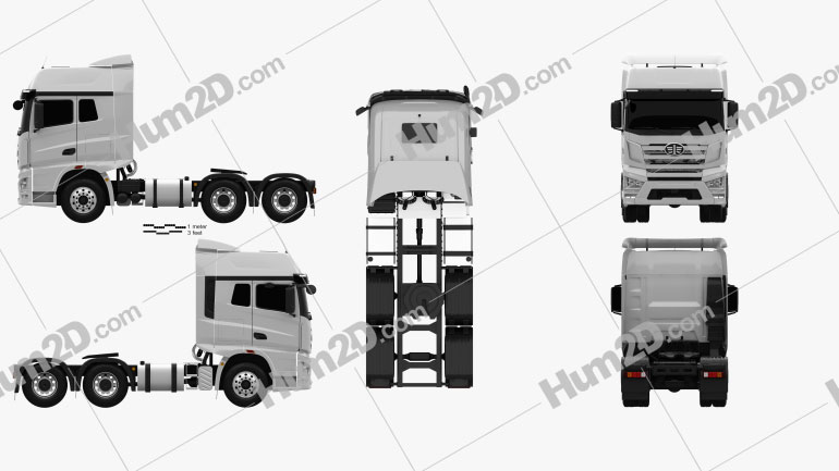 FAW J7 Tractor Truck 2018 clipart