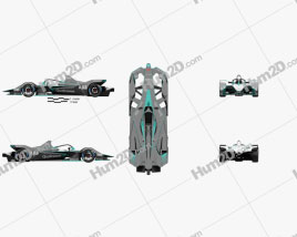 FIA Gen2 Formula E 2019 car clipart
