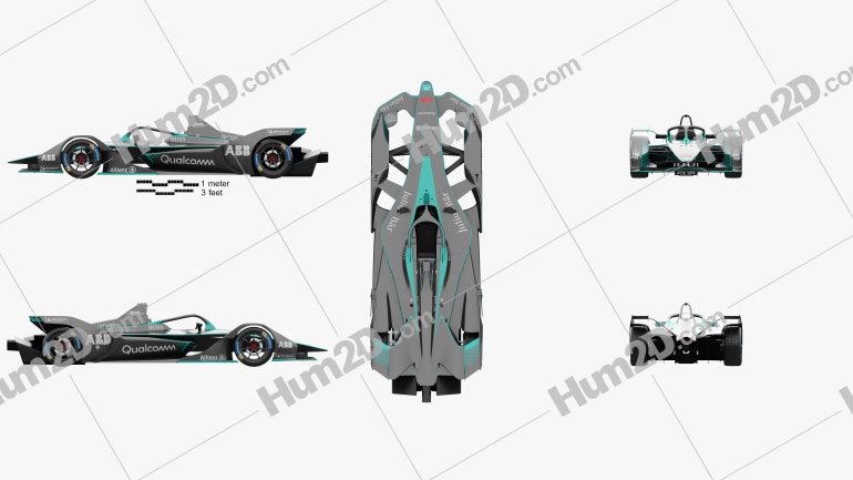 FIA Gen2 Formula E 2019 car clipart