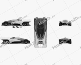 Faraday Future FFZERO1 2016 car clipart