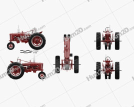 Farmall Super H 1939 Trator clipart