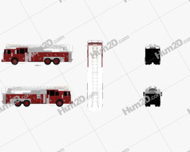 Ferrara Ultra HD-100 Rear Mount Aerial Ladder Firetruck 2013 clipart