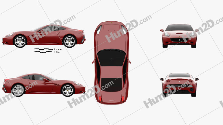 Ferrari California car clipart