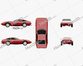 Ferrari 365 Daytona GTB/4 1968-1973 car clipart