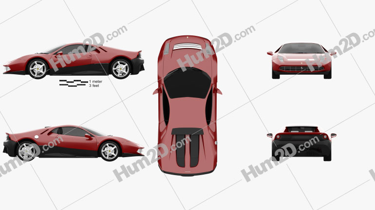 Ferrari SP12 EC 2012 Clipart Image