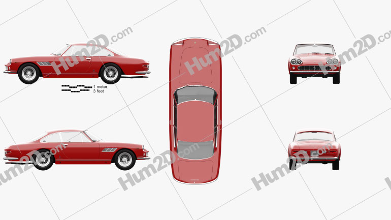 Ferrari 330 GT 1965 car clipart