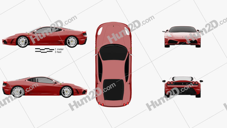Ferrari F430 Scuderia 2009 Blueprint