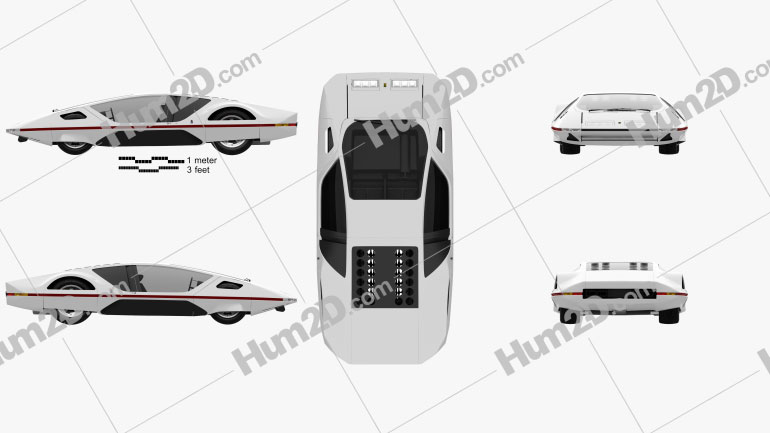 Ferrari 512 S Modulo 1970 car clipart