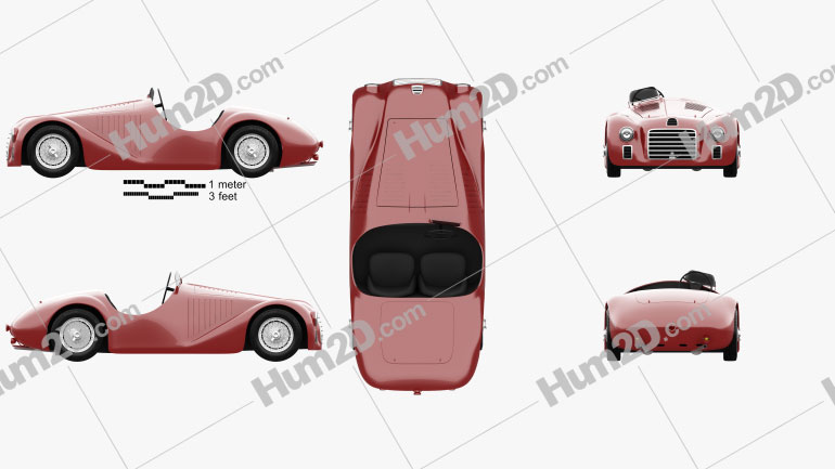 Ferrari 125 S 1947 Blueprint