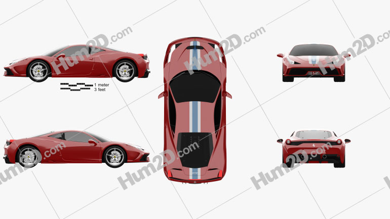 Ferrari 458 Speciale 2013 car clipart