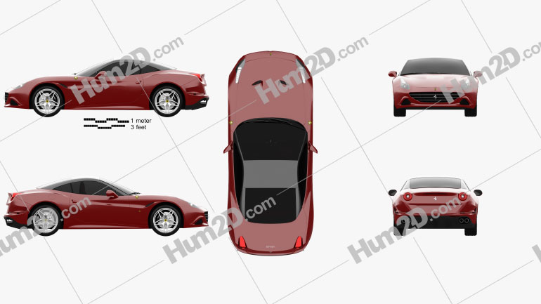 Ferrari California T 2014 car clipart