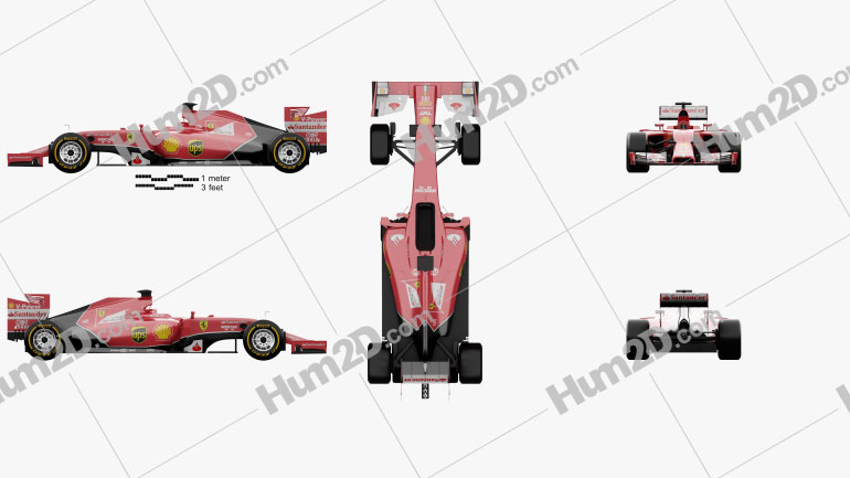 Ferrari F14 T 2014 car clipart