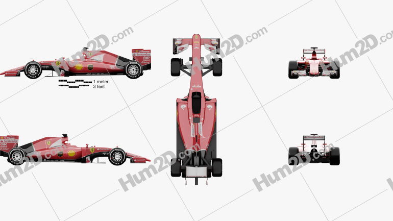 Ferrari SF15-T 2015 Blueprint