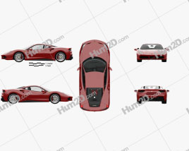 Ferrari 488 GTB com interior HQ 2016 car clipart