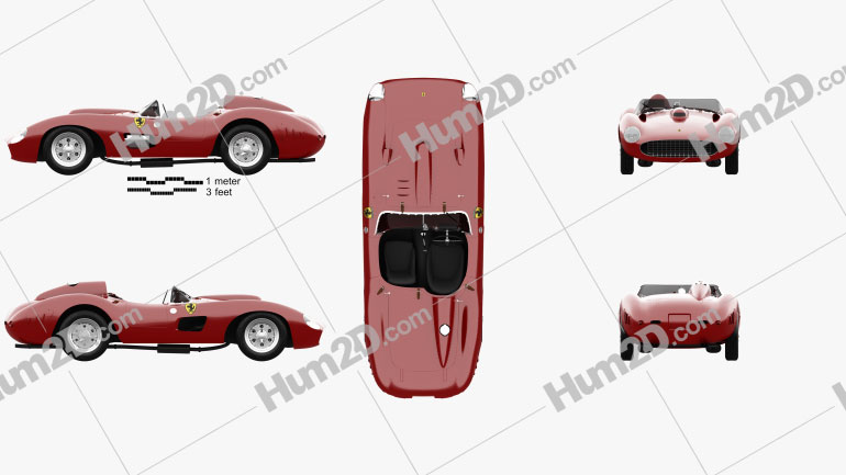 Ferrari 335 S Spider Scaglietti 1957 PNG Clipart
