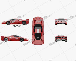 Ferrari FXX Evoluzione 2007 car clipart