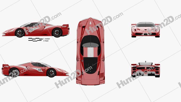 Ferrari FXX Evoluzione 2007 car clipart