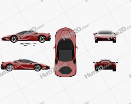 Ferrari SF90 Stradale 2020 car clipart