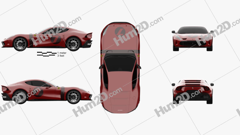 Ferrari Omologata 2020 car clipart