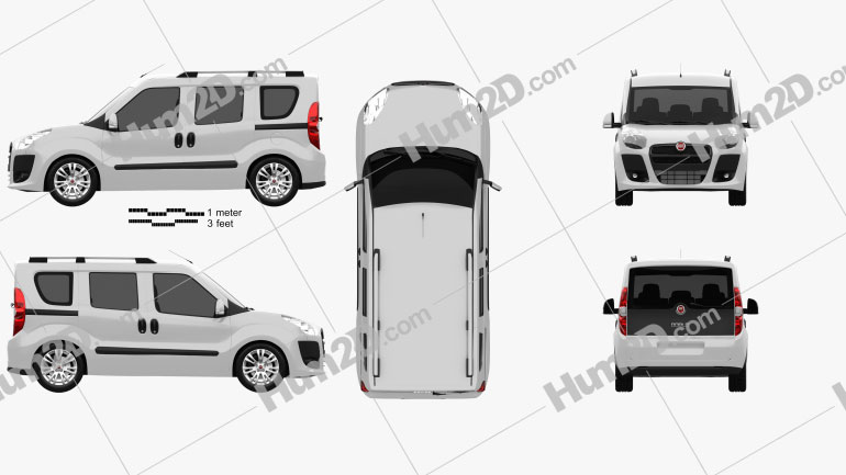 Fiat Nuovo Doblo Combi 2011 clipart