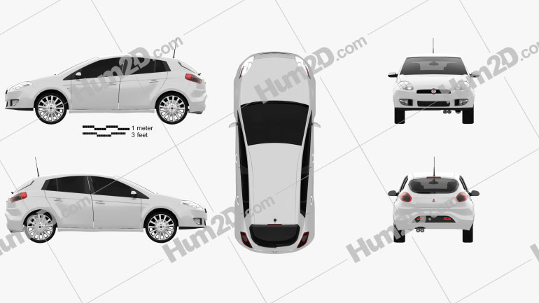 Fiat Bravo 2011 car clipart