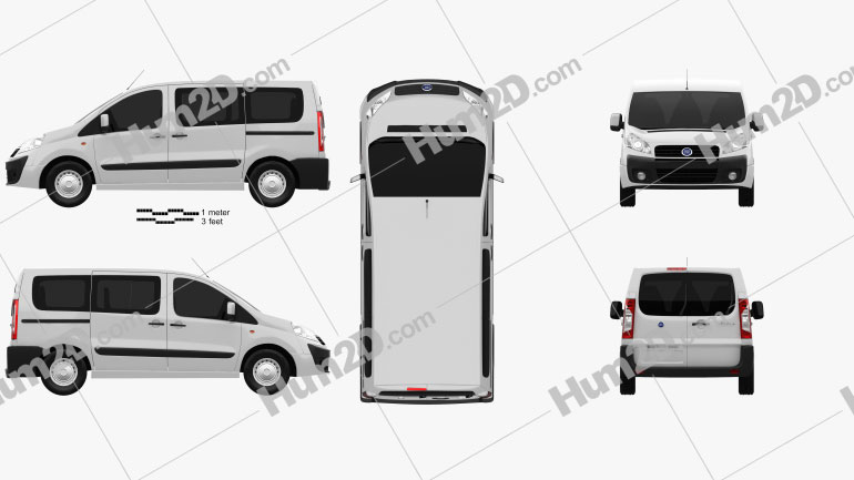 Fiat Scudo Panorama ShortWheelbase de 4 portas 2011 clipart