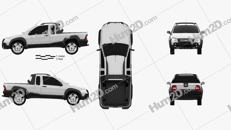 Fiat Strada Crew Cab Adventure 2012 car clipart
