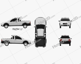 Fiat Strada Crew Cab Working 2012 car clipart