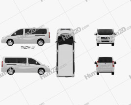 Fiat Scudo Combi L2H1 2011 clipart