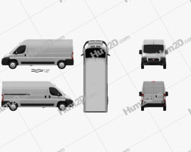 Fiat Ducato Furgão LWB 2012 clipart