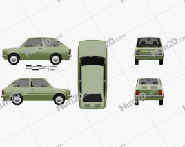 Fiat 133 1977 car clipart