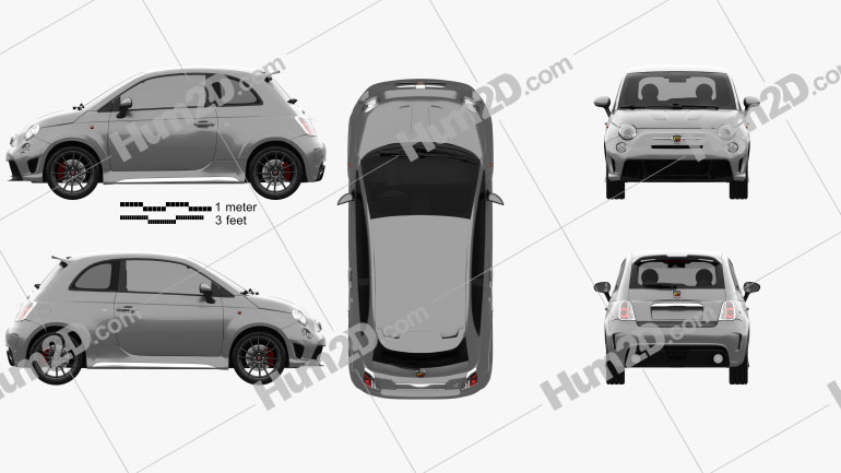 Fiat 500 Abarth 695 Biposto 14 Clipart Download Vehicles Clipart Images And Blueprints In Png Psd