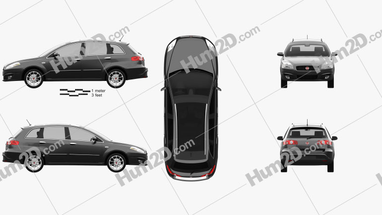 Fiat Croma 2008 car clipart