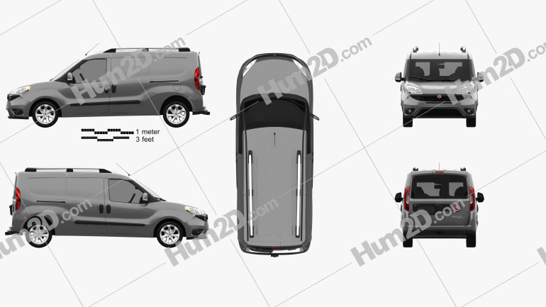 Fiat Doblo Cargo L2H1 2015 clipart
