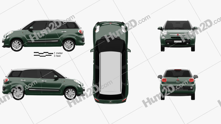 Fiat 500L (330) Living 2013 Blueprint