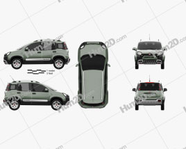 Fiat Panda Cross 2014 car clipart