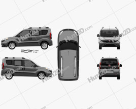 Fiat Doblo Passenger L1H1 2015 clipart